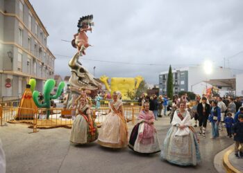 Las Falleras Mayores de Valencia han visitado este fin de semana las Fallas de Montroy