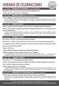 programa Basilica semana santa