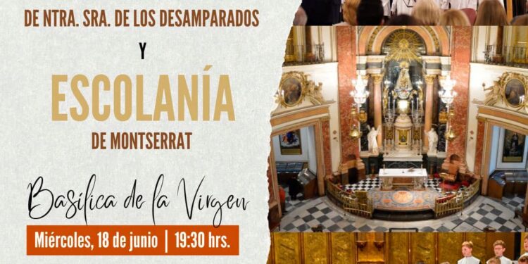 La Escolanía de Montserrat y la Escolanía de la Virgen de los Desamparados ofrecen un concierto conjunto en la Basílica de la Virgen