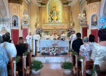 Fiesta de Nuestra Señora de la Merced en Gátova (Valencia), presidida por Mons. Benavent con motivo de sus fiestas patronales