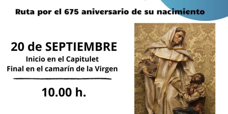 La Basílica de la Virgen organiza una ruta dedicada a fray Juan Gilabert Jofré