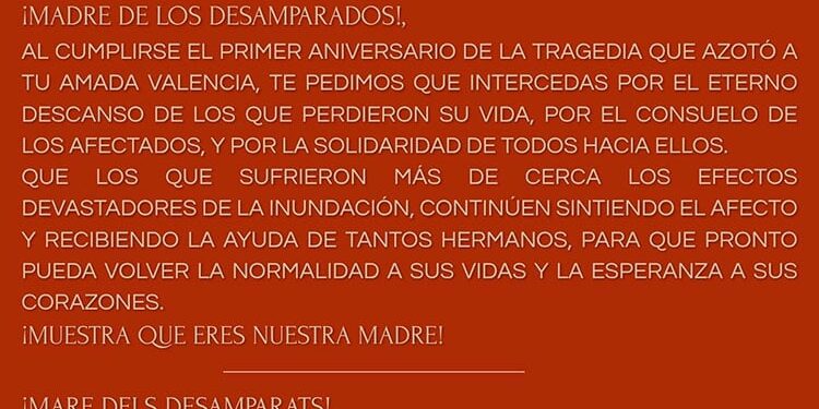 La Basilica de la Virgen en el primer Aniversario de la Dana