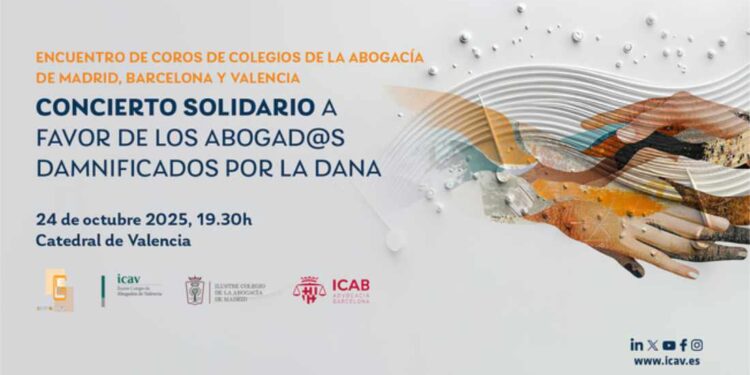 Concierto solidario en la Catedral de Valencia, a favor de los abogados afectados por la DANA
