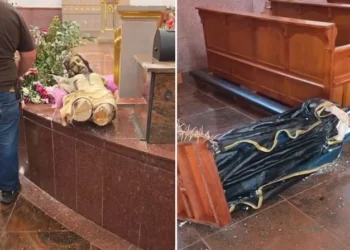 Profanan parroquia en Chavinda, Michoacán: joven destruye imágenes de Cristo y la Virgen de los Dolores 1 Profanan parroquia en Chavinda, Michoacán: joven destruye imágenes de Cristo y la Virgen de los Dolores